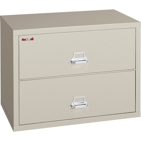 Fire King Fireking Fireproof 2 Drawer Lateral File Cabinet - Letter-Legal Size 37-1/2"W x 22"D x 28"H - Putty 23822CPA