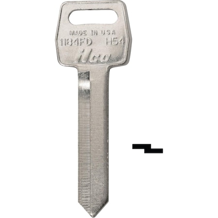 Ilco Ford Nickel Plated Automotive Key H54 / 1184FD, 10PK IAL01071002