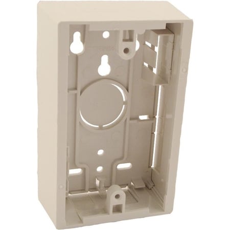 Leviton Electrical Box, Back Box Type, 1 Gang, Plastic, Rectangular Shape 42777-1WB