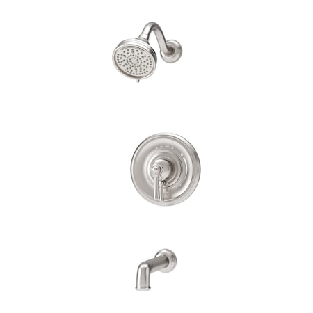 Symmons Braston HydroMersion Single Handle Tub and Shower Faucet Trim Kit with Volume Control S5892STN15TRM