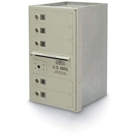 Postal Products Unlimited 5-Door Horizontal Mailbox 4C High Security, 130 N1027862