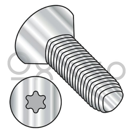 Oxoxo 6-32X3/8 6 Lobe Flat Taptite Alternative Thread Roll Screw Full Thrd 18 8 SS PassivateWax, 5000PK 545034