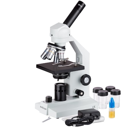 Amscope 40x-2500x Cordless LED Compound Microscope M500C-LED