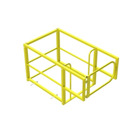 Safety Rail 36X58 4-Piece Hatchguard W/ 36in Gate, Yellow 401020