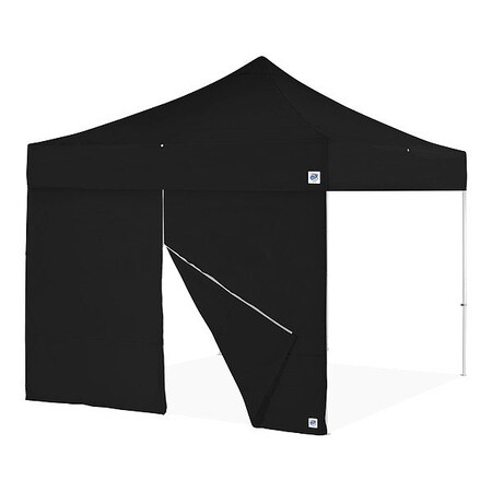 E-Z Up Food Booth Middle Zipper Sidewall, Black SW3PRFBMTC13BK