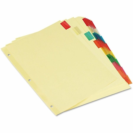 Universal Economical Insertable Index, Multicolor Tabs, 8-Tab, Letter, Buff, 6 Sets/Pack UNV21872***