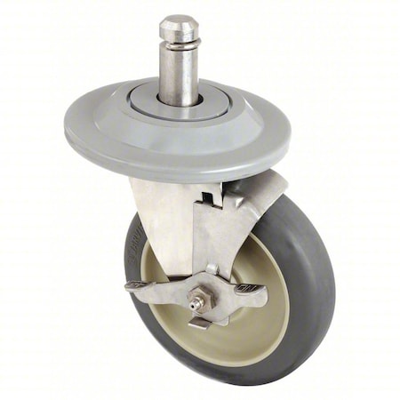 Zoro Select Swivel Stem Caster w/Brake, 5 in., 300 lb. P12SX-UP050D-SG6-WB-JPB2