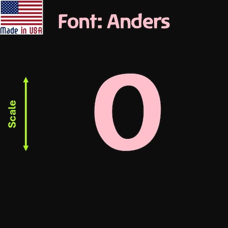 Aacc Self-Adhesive Vinyl Number: 0, Size: 15 in. Color: Pink Font: Anders, 24PK AACC-Anders-N0-Pink-I15x24