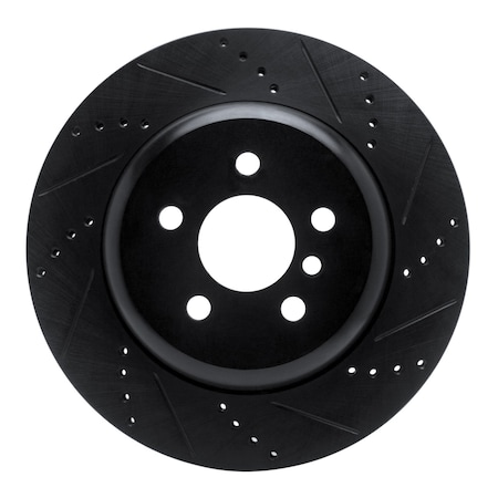 Dynamic Friction Co DFC Brake Rotor - Drilled and Slotted - Black 633-31170D
