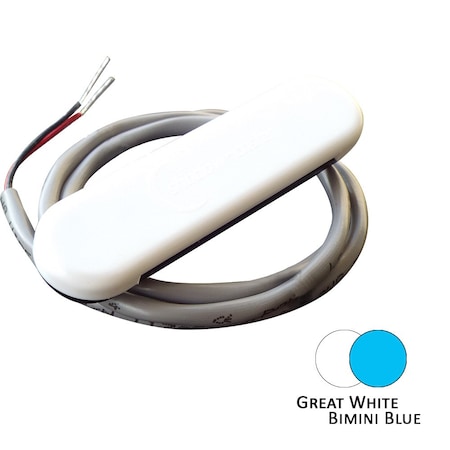 Shadow-Caster Led Lighting Shadow-Caster Dual Color Courtesy Light w/2' Lead Wire - White Abs Cover - Great White/Bimini B SCM-CL-BB/GW
