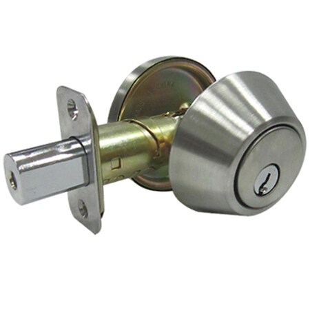 Taiwan Fu Hsing Industrial TruGuard Single Cylinder Deadbolt, Stainless Steel 222017