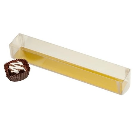 Nashville Wraps Clear w/ Gold Bottom Insert, 2 Pc.Candy Boxes, 8.25x1.25x1.25, 25PK T106