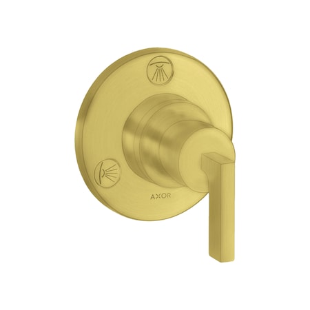 Axor Citterio Diverter Trim Trio/Quattro in Brushed Gold Optic 39931251