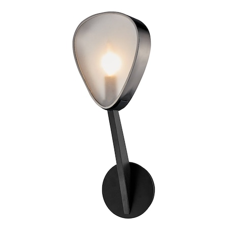 Troy Lighting Allisio 1 Light Wall Sconce 6.25 In. Carbide Black And Black Chrome B7331