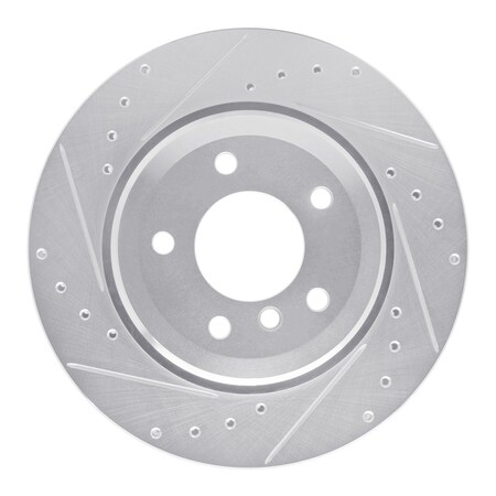 Dynamic Friction Co DFC Brake Rotor - Drilled and Slotted - Silver 631-31053L