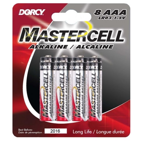 Dorcy AAA Mastercell Alkaline Batteries, 8PK 41-1638