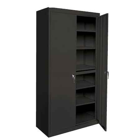 Steel Cabinets Usa Adjustable Storage Cabinet, 72 in H, 36 in W, 18 in D, Charcoal, 5 Shelves AAH-36RB-5-C