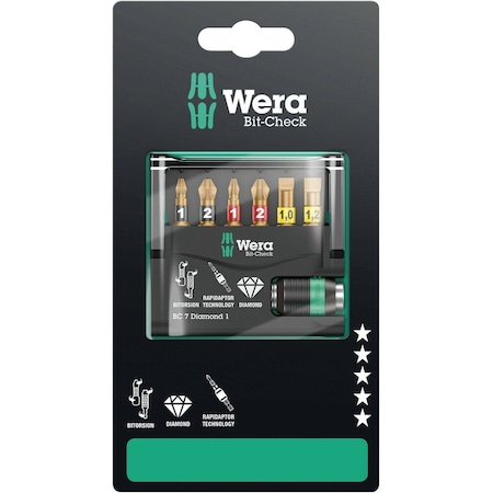 Wera Bit-Check 7 Diamond 1 SB, 7 pieces 5073419001