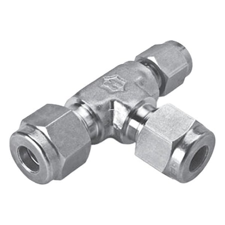 Ham-Let Tee, SS, Tube 1/2", Tube 3/8", Tube 1/2" 764LR SS 1/2 X 3/8X 1/2