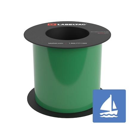 Labeltac Marine Supply 5in x 75ft LT9, Green LT505MN-C