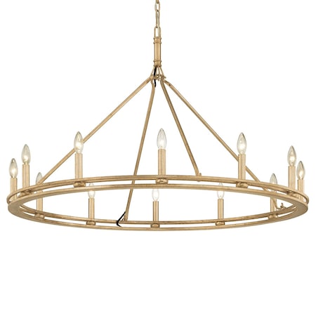 Troy Lighting Sutton 12 Light Chandelier 44 In. Champagne Leaf F6247-CPL