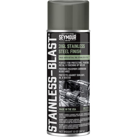 Seymour Midwest Stainless-Blast, Specialty Automotive Stainless Steel Spray Paint net 12 oz., 6PK 1654