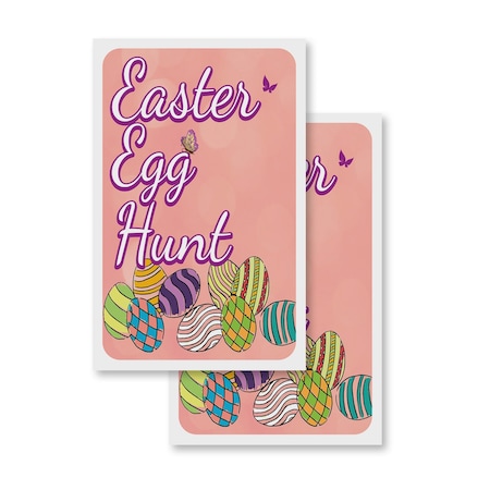 Signmission Easter Egg Hunt, Vinyl Decals Only 24 Inch x 36 Inch, Vinyl Decal, 2PK DSB-2436-2PACK-30370