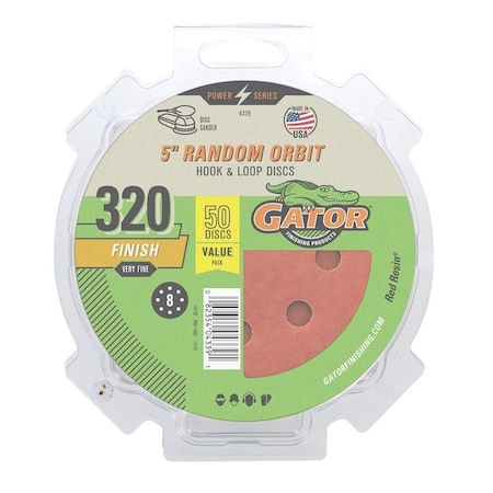 Gator DISC SANDING 8H H&L 320GRT 5IN 4339