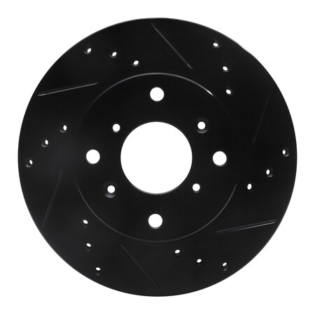 Dynamic Friction Co DFC Brake Rotor - Drilled and Slotted - Black 633-59023R