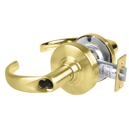 Schlage Grade 1 Classroom Lock, Sparta Lever, FSIC Prep Less Core, Satin Brass Finish, Non-Handed ND70JD SPA 606