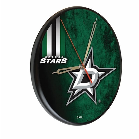 Holland Bar Stool Co Dallas Stars 13" Solid Wood Clock WClkPBlk03DalSta