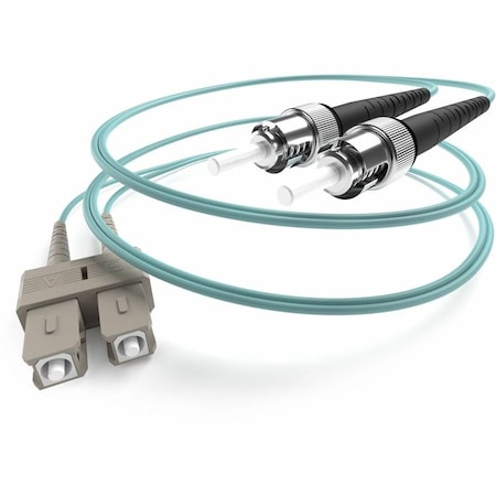 Unc Group 2 Meter Om3 10 Gig Fiber Optic Cable, Aqua, Pvc Jacket 50/125 Micron FJ5GSCST-02M