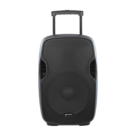 Gemini Portable Bluetooth PA Speaker with Integrated Mixer and Wired Microphone, Black AS-15TOGO