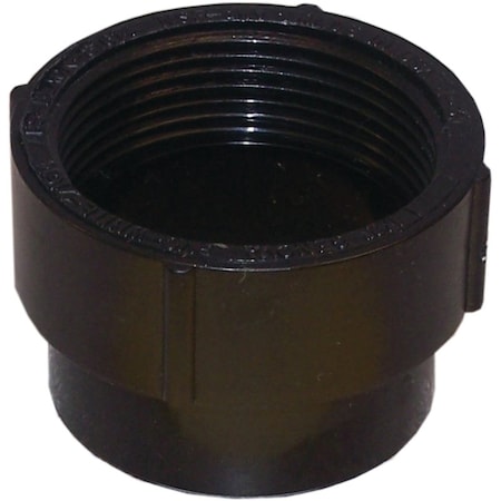 Genova CANPLAS Cleanout Body, 4 in, FNPT x Spigot, ABS, Black, SCH 40 Schedule 103704SBC