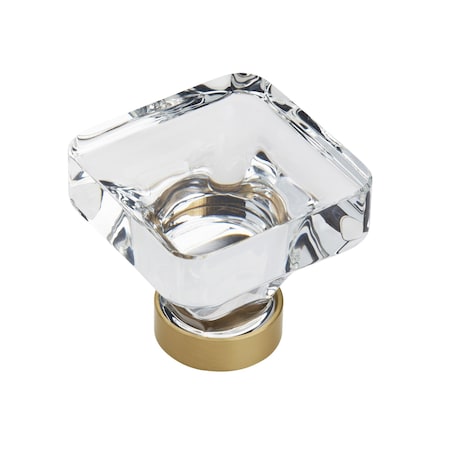 Amerock Glacio 1-3/8 in 35 mm Length Clear/Champagne Bronze Cabinet Knob BP36653CCZ