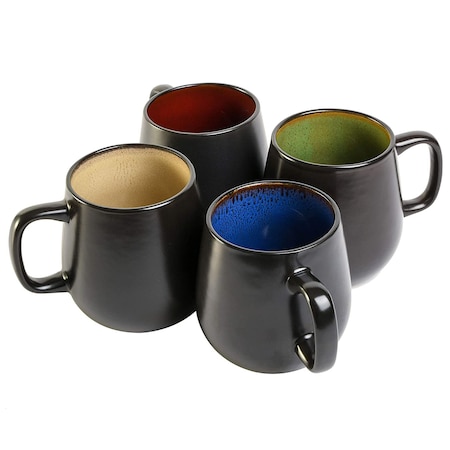 Gibson Home Soho Cafe 4 Piece 20 Ounce Stoneware Mug Set in Assorted Colors 92955.04RM