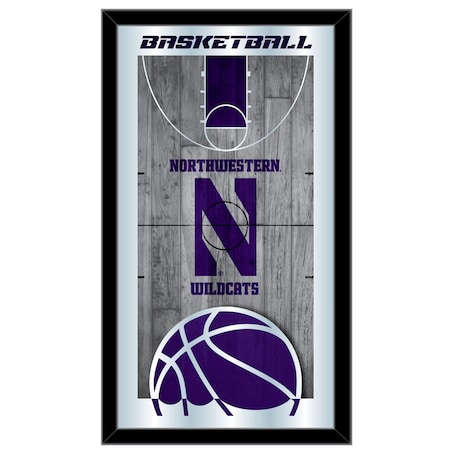 Holland Bar Stool Co Northwestern 15" x 26" Basketball Mirror MBsktNthwst