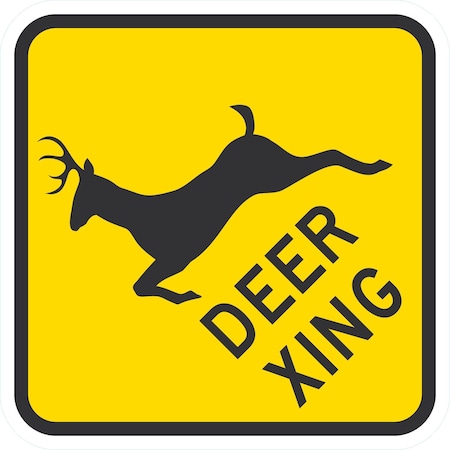 Lyle Deer Xing (w/sym), 12x12, Engineer Grade, Yellow G-1995-EG_12x12