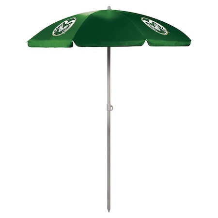 Picnic Time Family Of Brands NCAA Colorado State Rams Outdoor Canopy Sunshade Beach Umbrella 5.5' - Small Patio Umbrella 822-00-121-134-0
