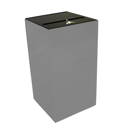 Witt Industries Square, Lockable Secure Document Container, Slate 28MSR-SL