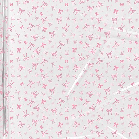 Nashville Wraps Pink Bows Cello Roll, 40x100 CR40PBOW
