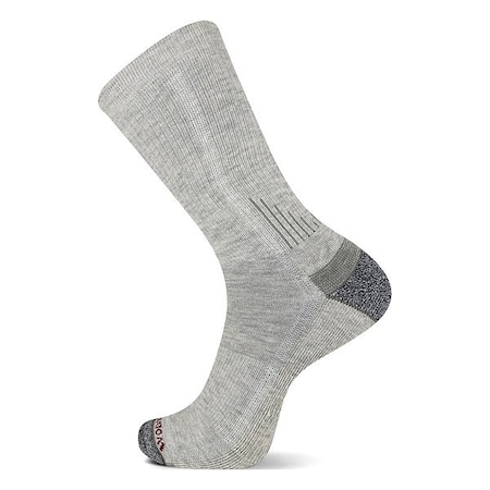 Wolverine Socks, Gray, Crew, Men's, Polyester, PK6 WWM40010C6B2001