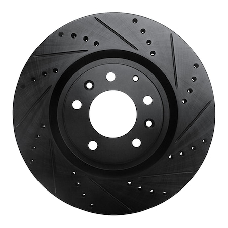 Dynamic Friction Co DFC Brake Rotor - Drilled and Slotted - Black 633-80043R