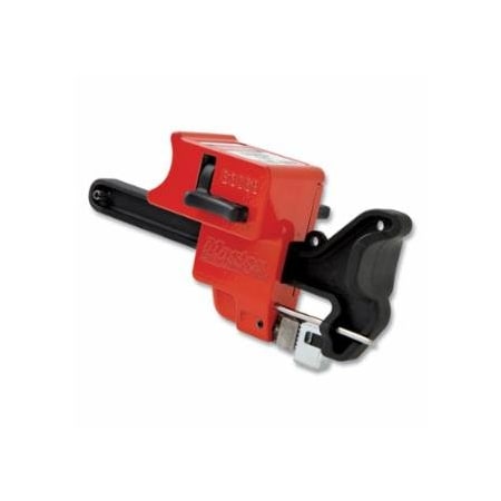 Master Lock Seal Tight, Handle-On Ball Valve Lockout, 6 in L, Red 470-S3068