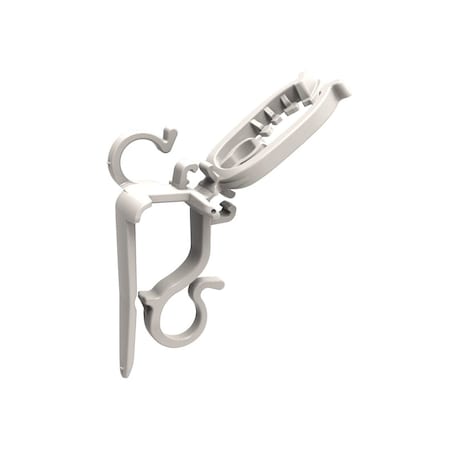 Adams Mfg Shingle/Gutter Light Clip, Deluxe, Plastic, White 258451