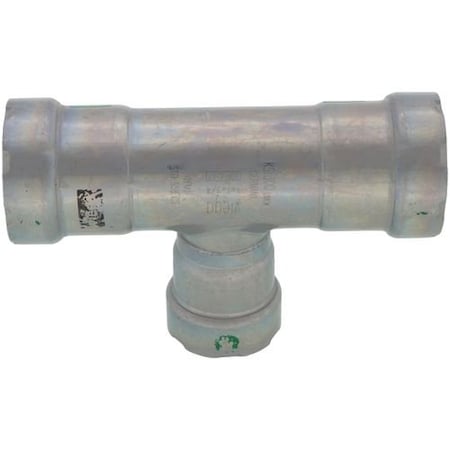 Viega MegaPress tee P1 1 P2 1 P3 0.75 carbon steel zinc-nickel coating 25340