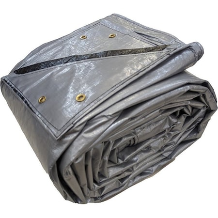 Dize Weathermaster Hay Bale Cover, 33 ft L, 48 ft W, Polyethylene, Black/Silver HD3348