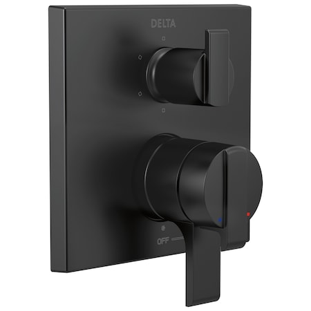 Delta Angular Modern Monitor 17 Series Valve Trim with 6-Setting Integrated Diverter T27967-BL