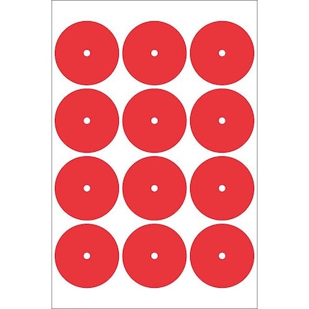 Accuform Gauge Marking Labels, Red, PK12 GML103RD