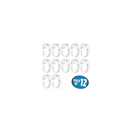 Idesign Shower Curtain C Hooks, Clear Plastic, 12PK 76820